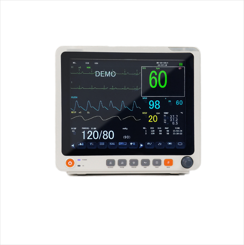 142-CE-Certified Advanced Vital Sign Monitoring Alarm System 12.1-Inch Durable Plastic Patient Monitor f.jpg